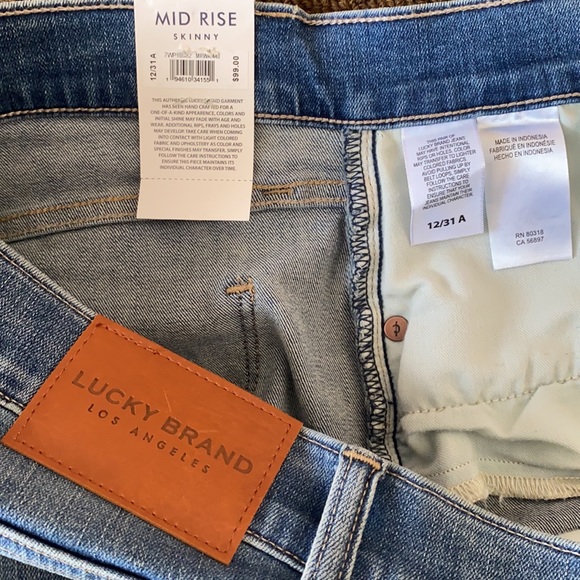 Lucky Brand Mid Rise Skinny Jeans 12/31A - Picture 9 of 16